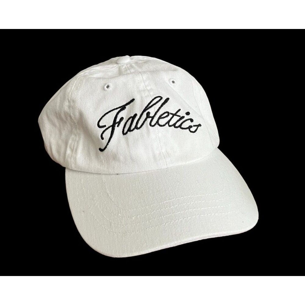 Fabletics  White Cap The Dad Hat Relaxed Fit Classic Strapback